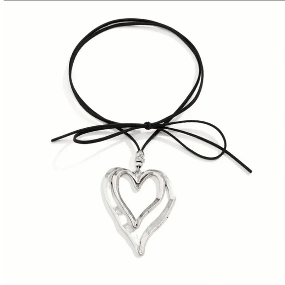 Heart Vintage Statement Pendant Necklace, Bohemian, Boho, Tribal - Picture 4 of 6